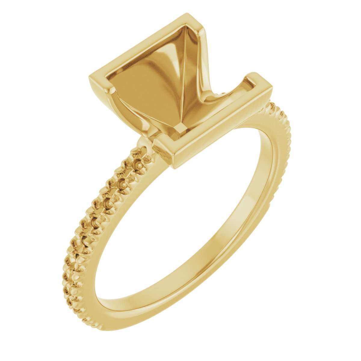 Half-Bezel Engagement Ring