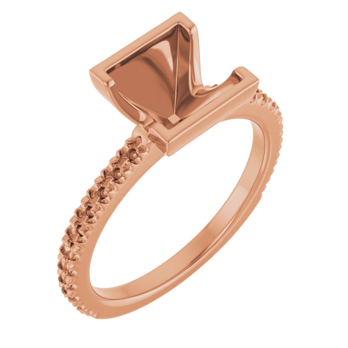 Half-Bezel Engagement Ring