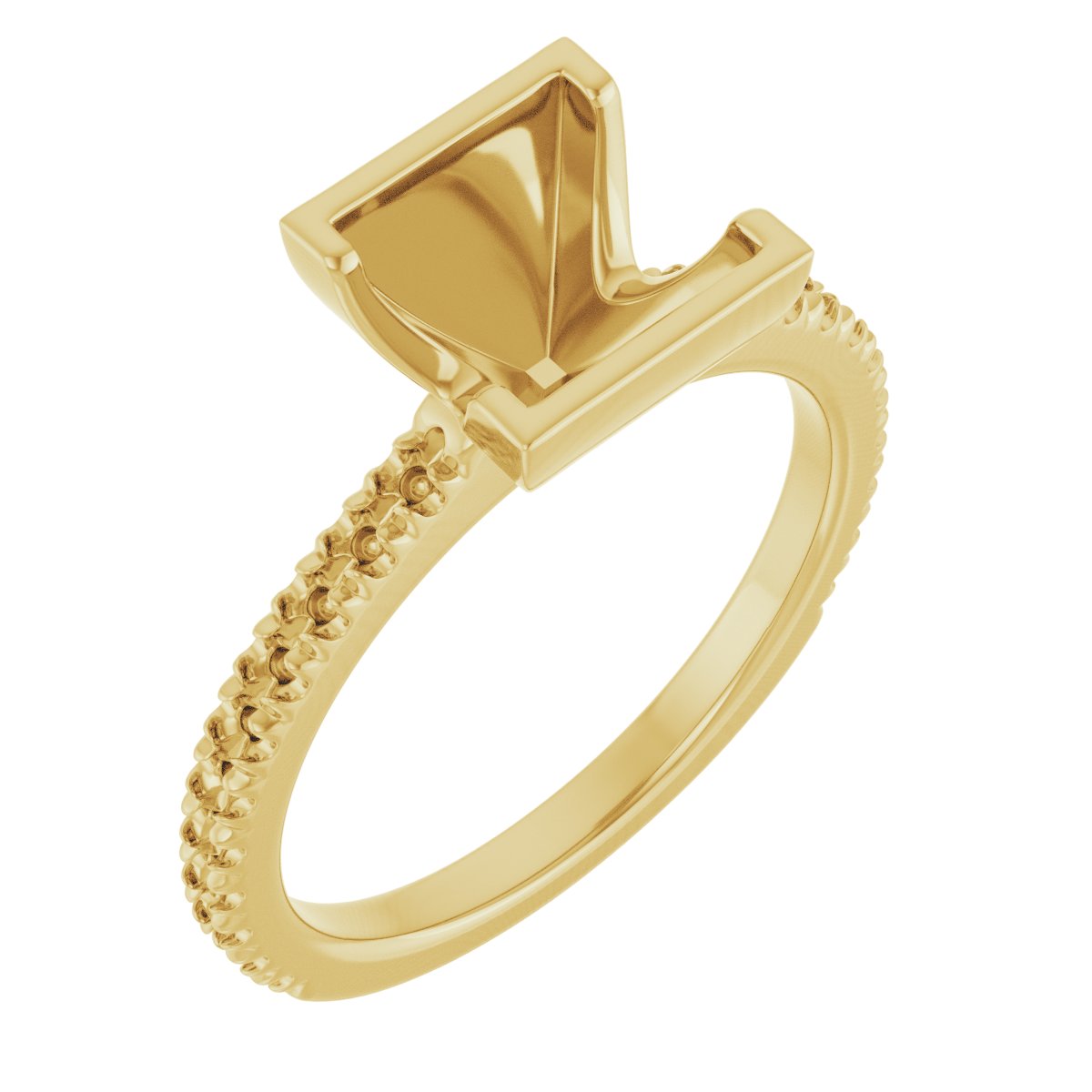Half-Bezel Engagement Ring
