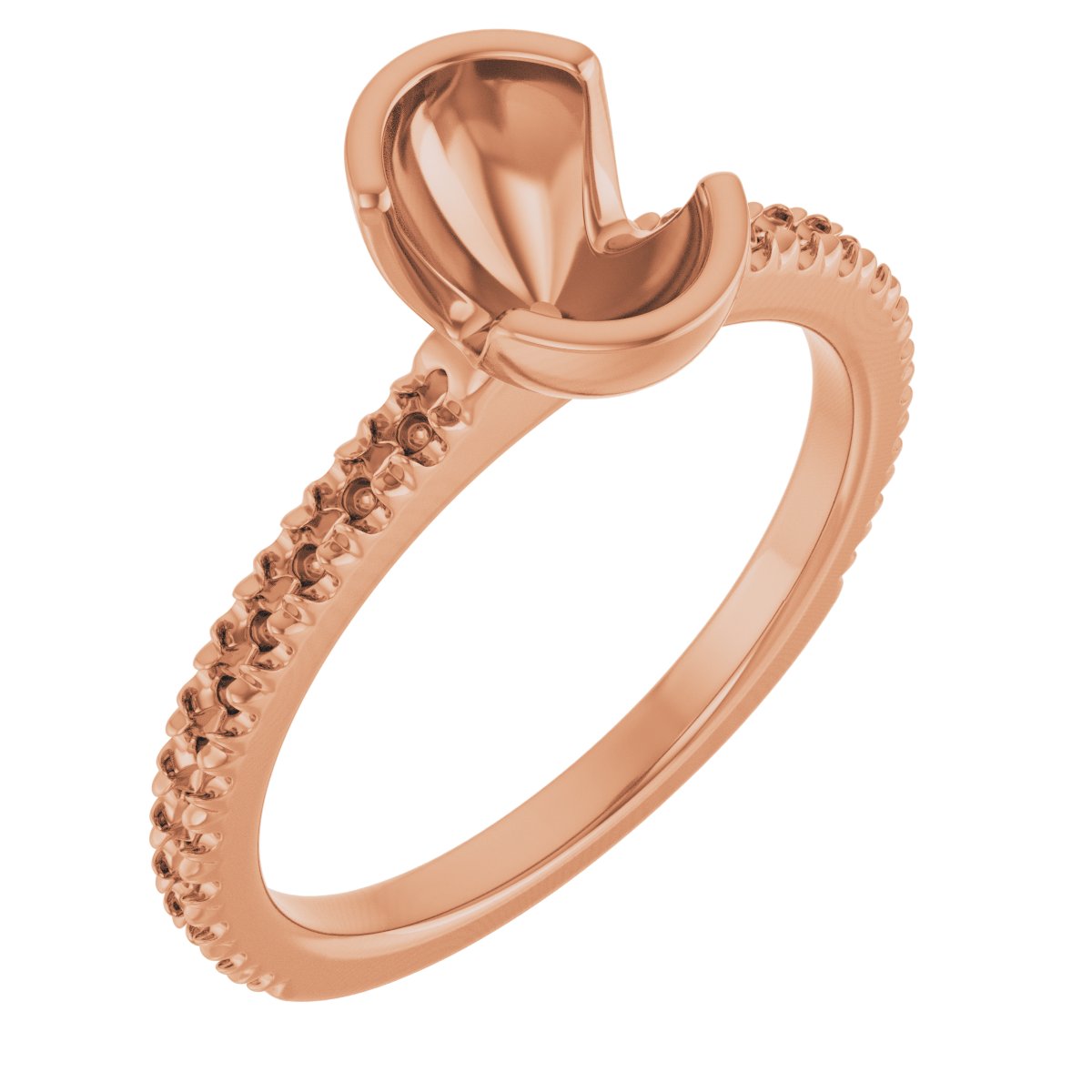 Half-Bezel Engagement Ring