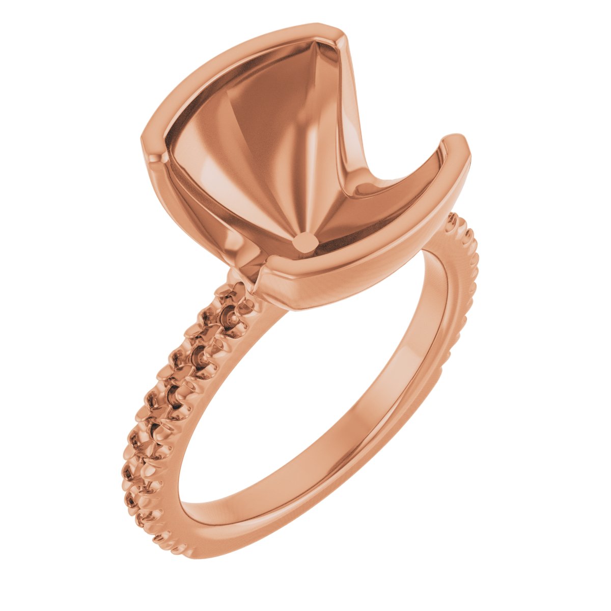 Half-Bezel Engagement Ring