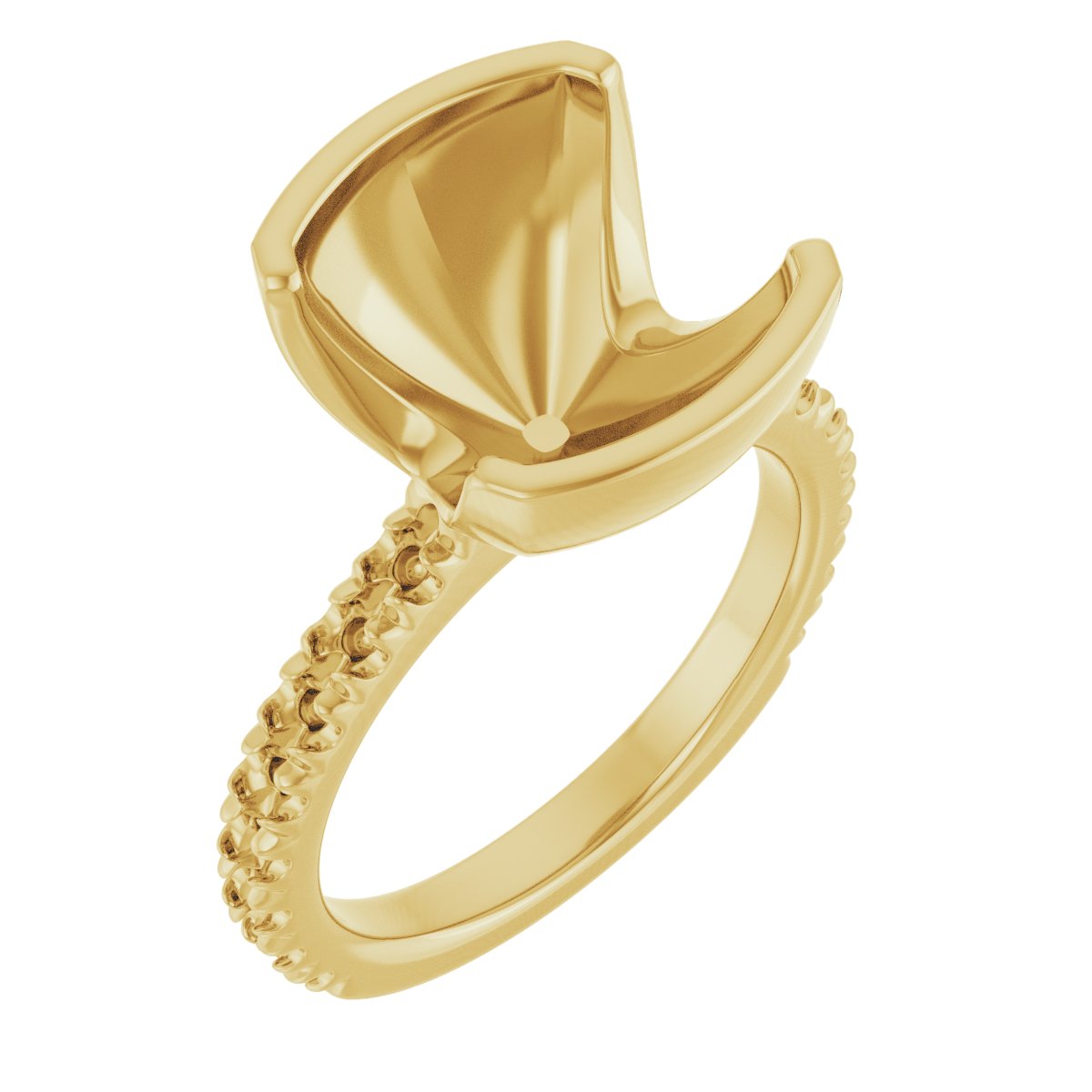 Half-Bezel Engagement Ring