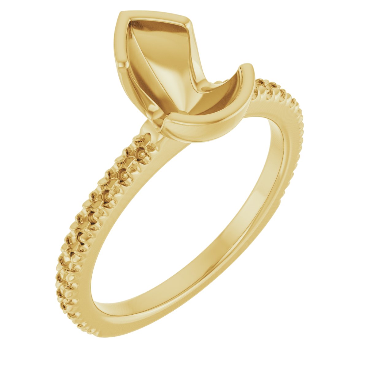Half-Bezel Engagement Ring