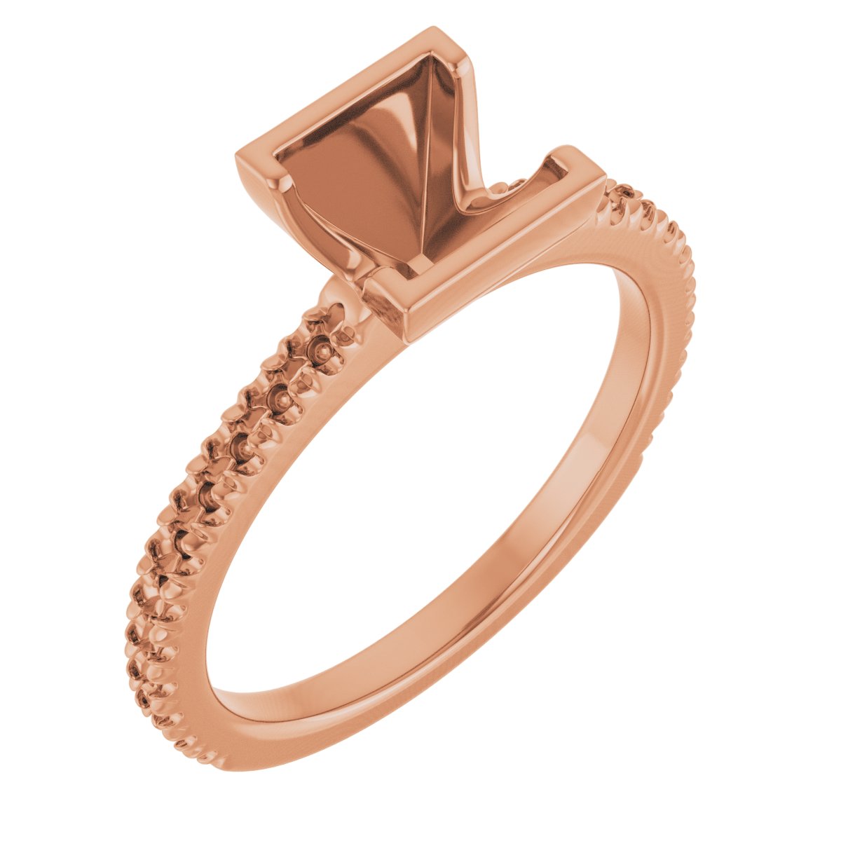 Half-Bezel Engagement Ring