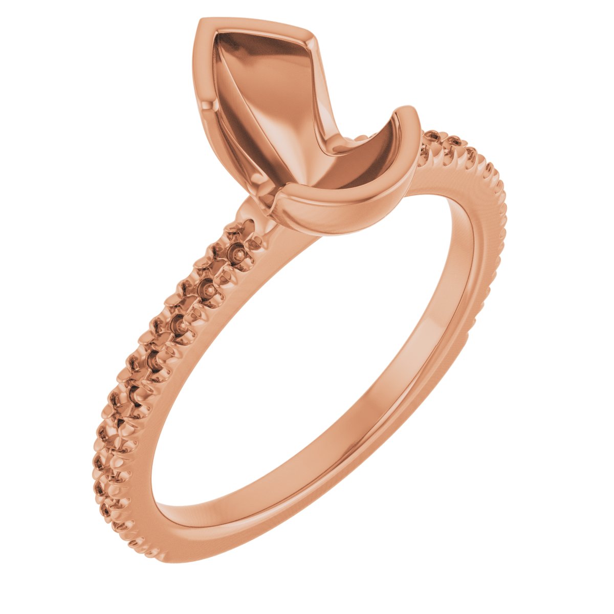 Half-Bezel Engagement Ring