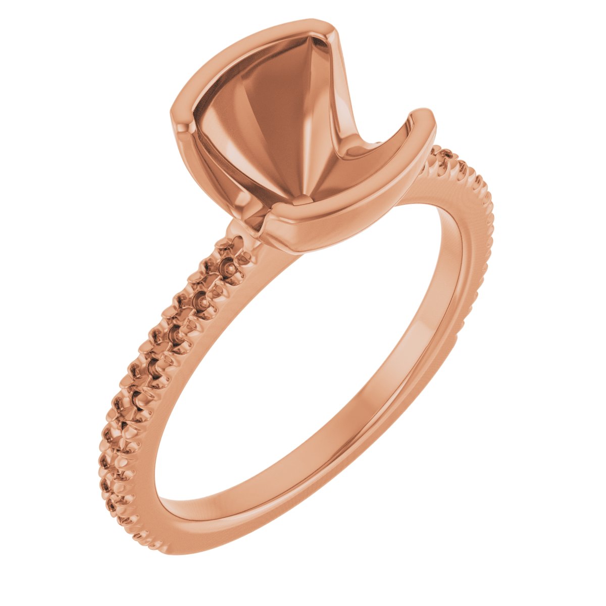 Half-Bezel Engagement Ring