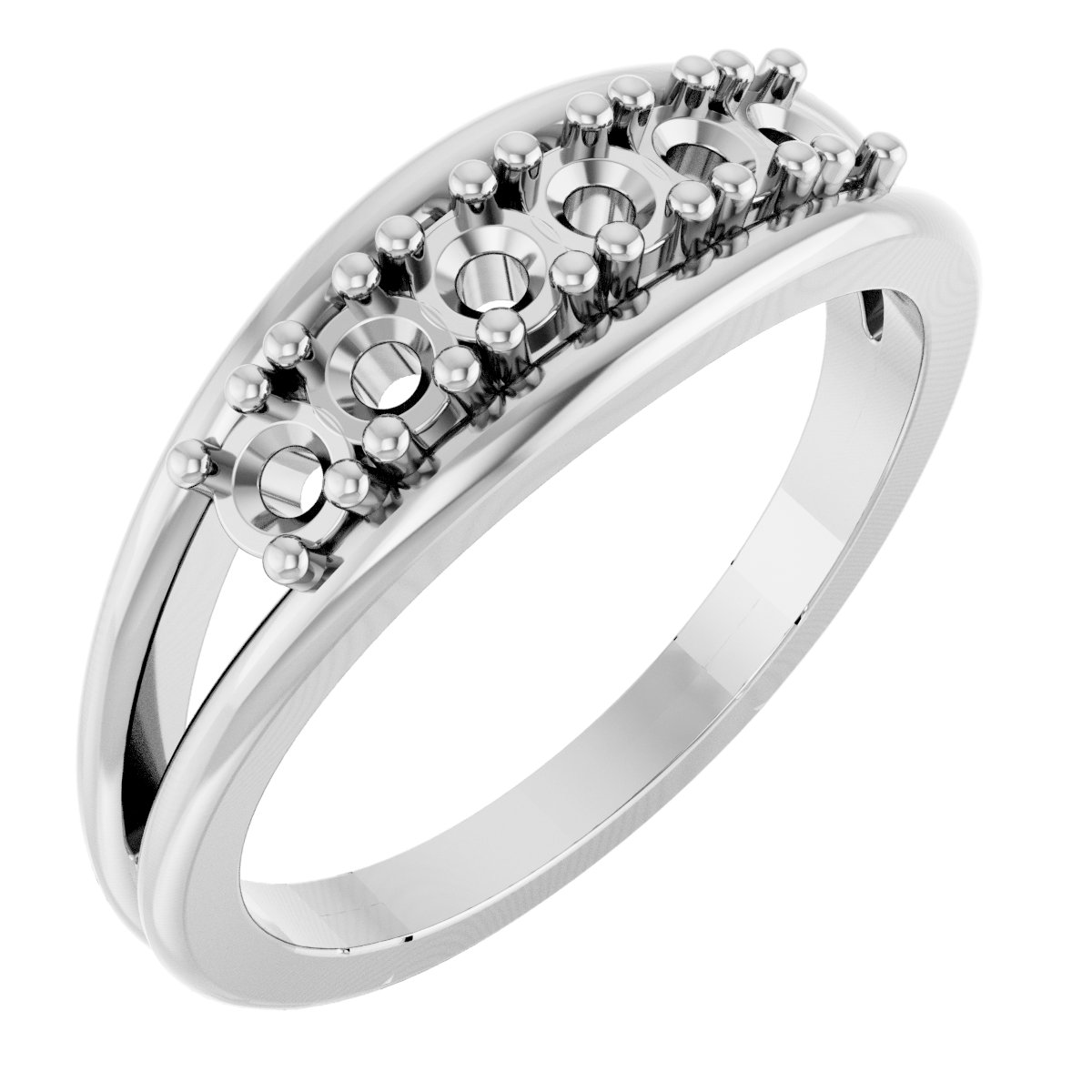 Family Negative Space Ring
