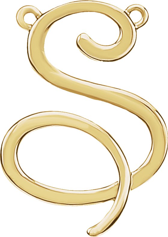 Script Initial Necklace or Center