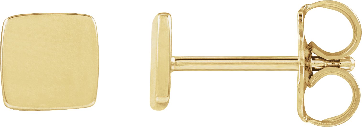 Engravable Geometric Stud Earrings