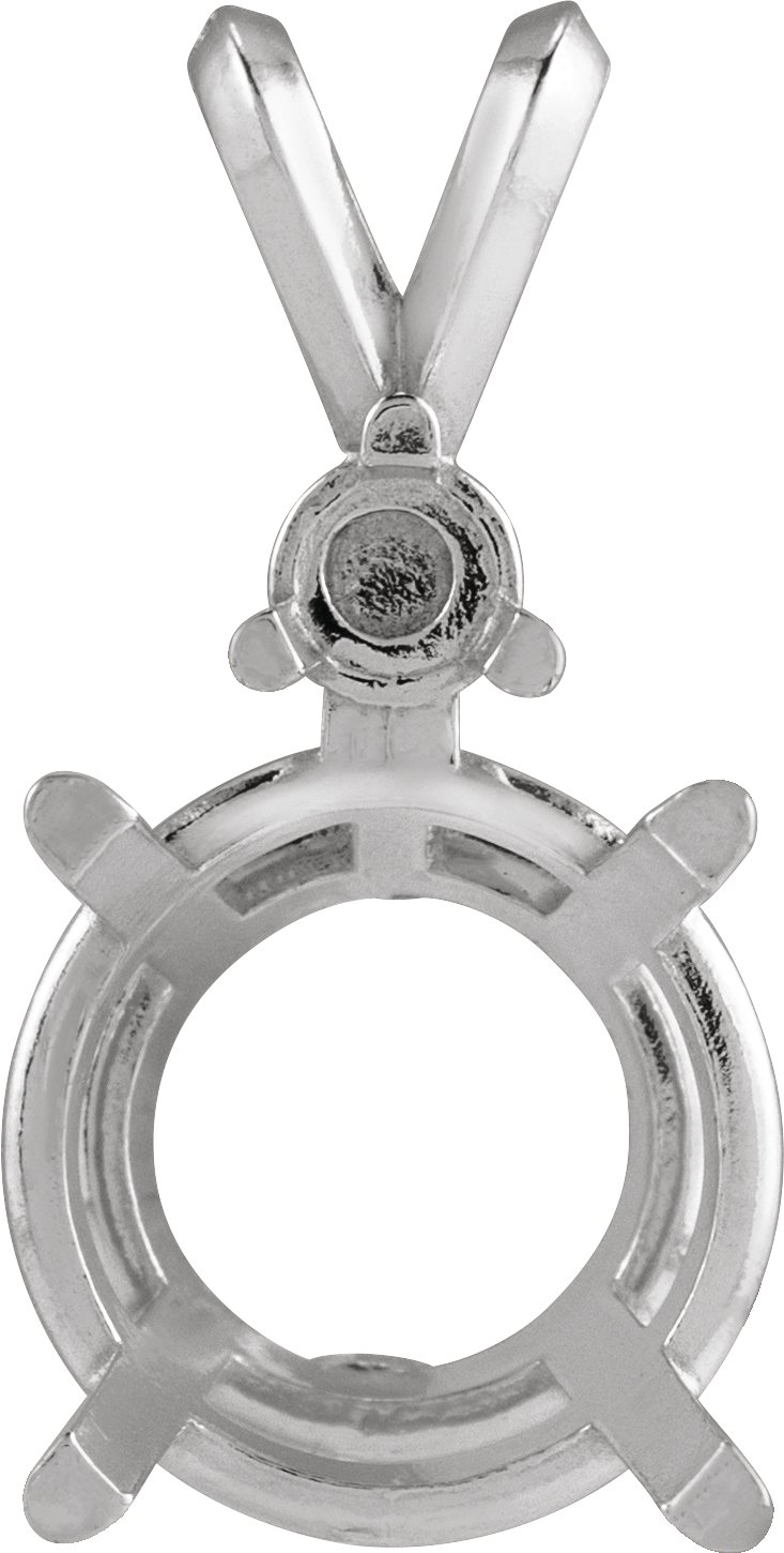 Round 4-Prong Accented Pendant