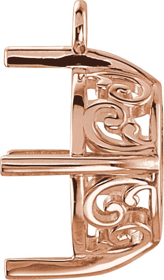 Oval 4-Prong Dangle