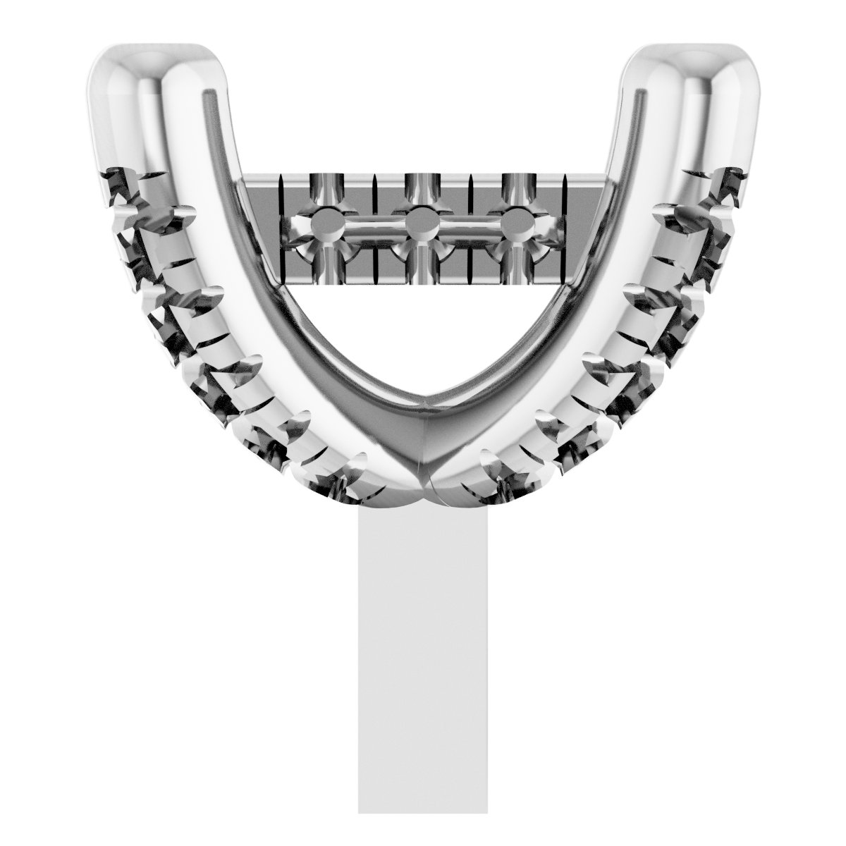 Hidden Halo-Style French-Set Peg Setting