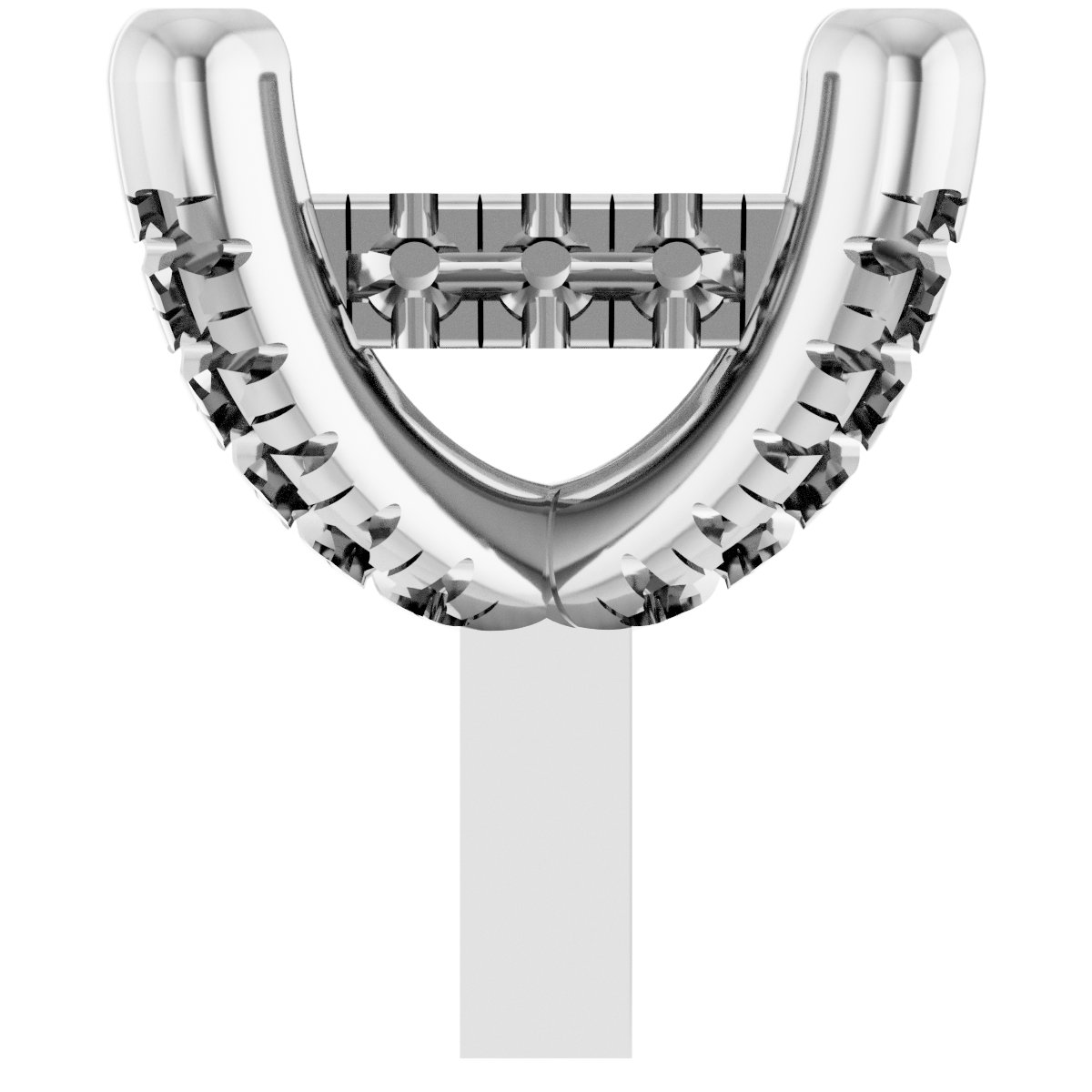 Hidden Halo-Style French-Set Peg Setting