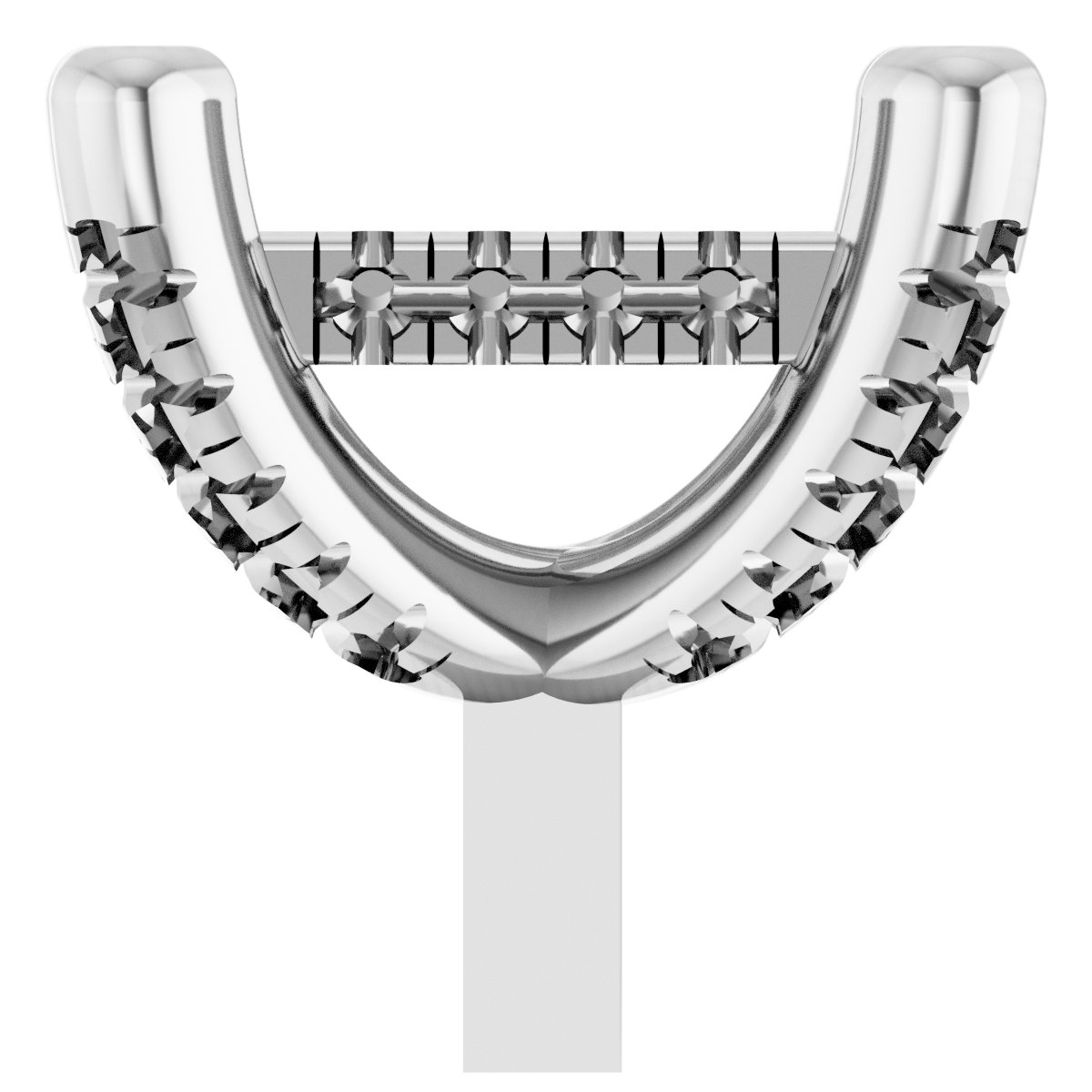 Hidden Halo-Style French-Set Peg Setting