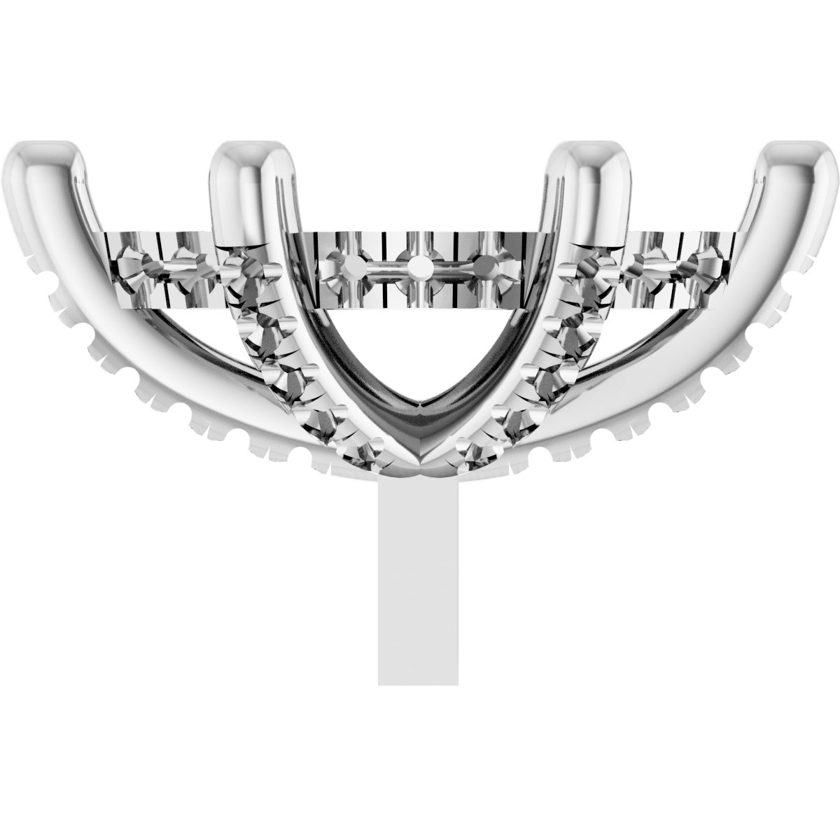 Hidden Halo-Style French-Set Peg Setting