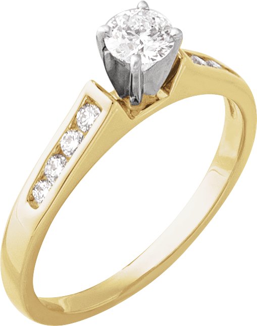 Accented Cathedral Engagement Ring, Band or Shank