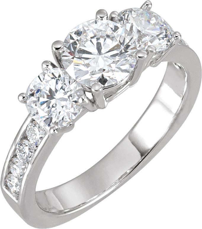 10K Rose 1.2 mm Round 25-Stone Band Mounting