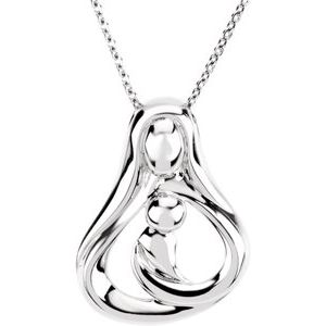Sterling Silver 1 Child Mother-s Embrace 16" Necklace