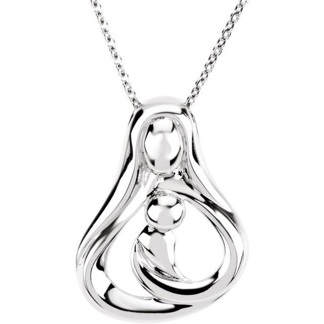 Sterling Silver 1 Child Mother-s Embrace 16