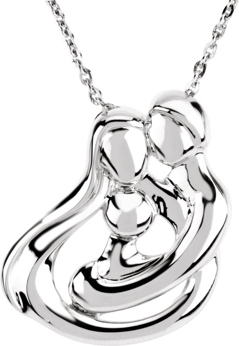 Sterling Silver 1 Child Family 18" Necklace