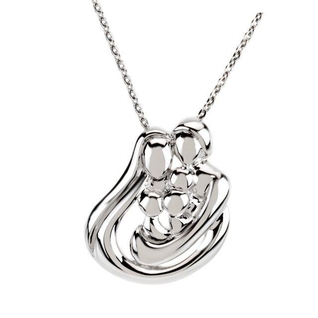 Sterling Silver 3 Child Family 18