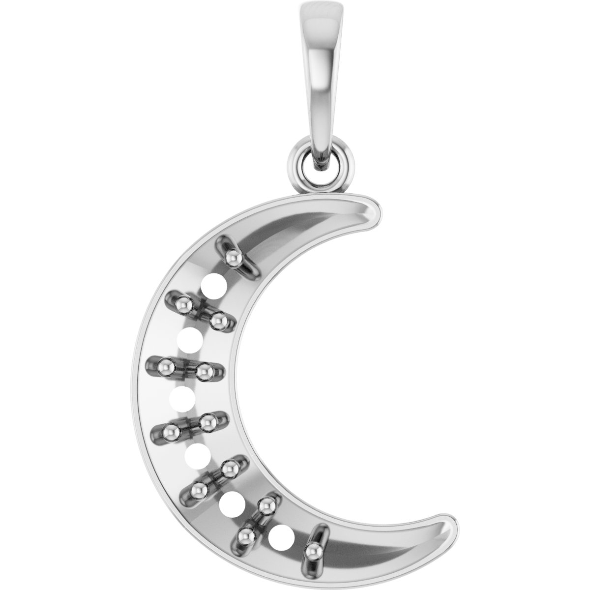 Family Moon Necklace or Pendant