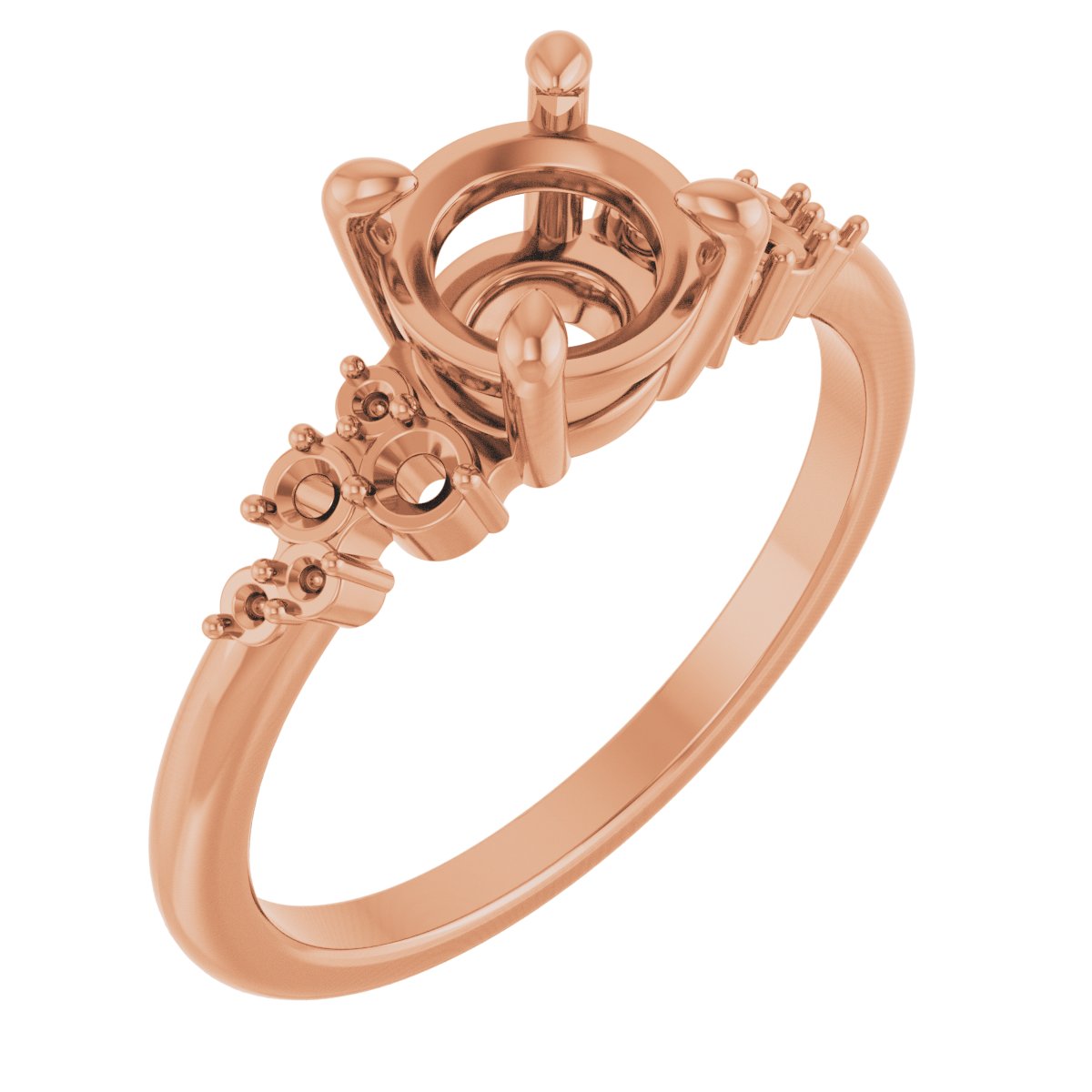Claw-Prong Accented Engagement Ring or Band
