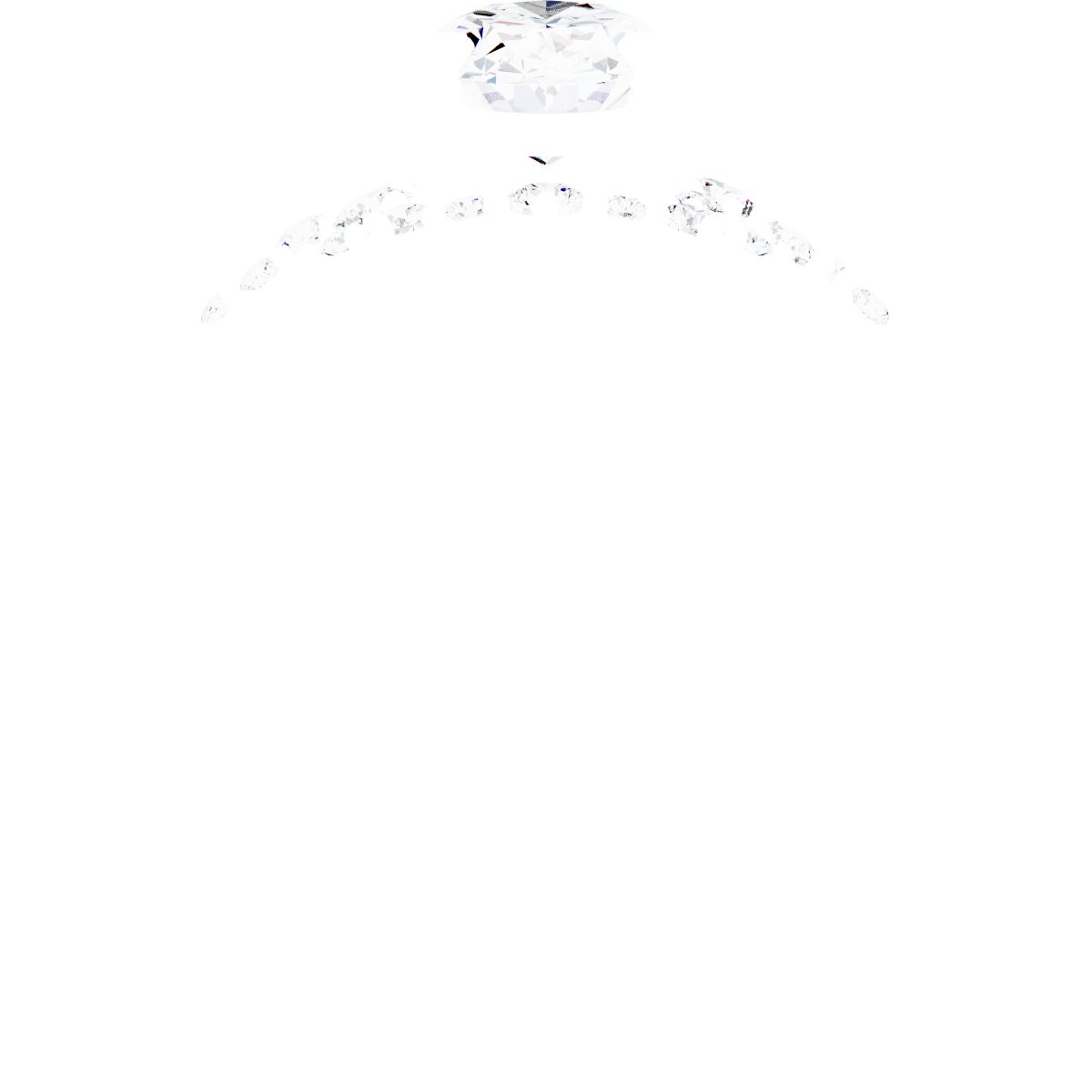 14K White Gold 8x6 mm Oval Accented Engagement Ring Mounting | Stuller