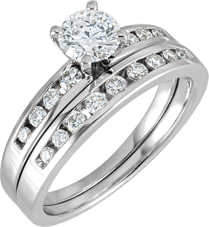 14K White 1/6 CTW Natural Diamond Band-4