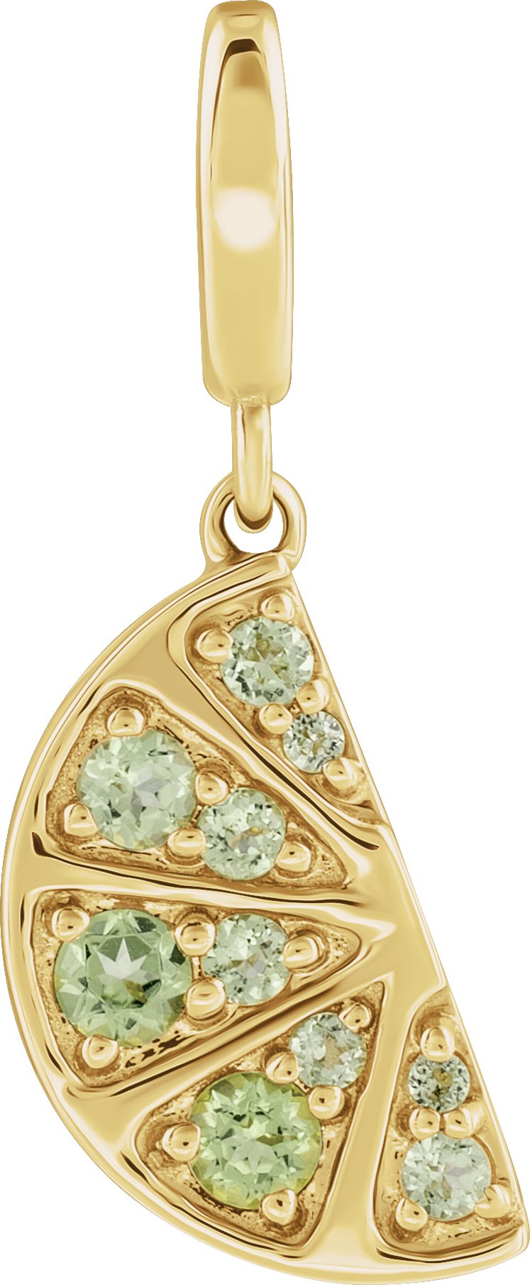 Accented Lime Wedge Charm/Pendant