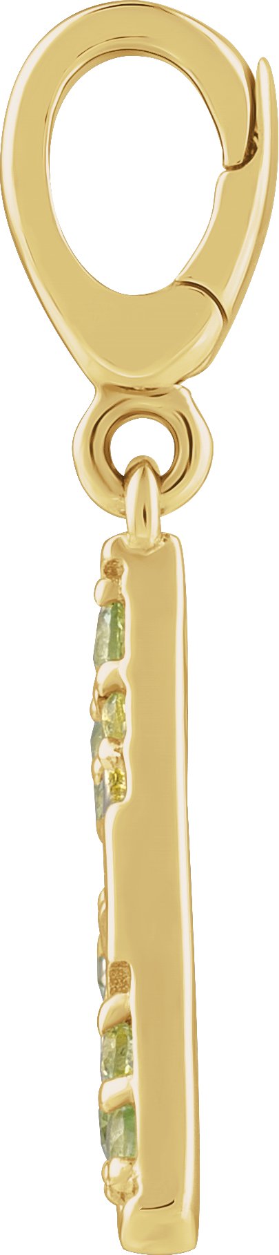Alternative view of Accented Lime Wedge Charm/Pendant