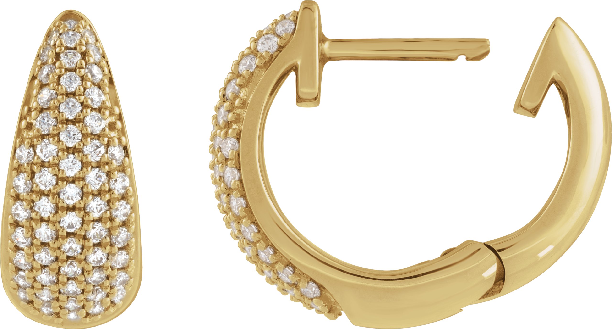 Pave'-Style Cluster Hoop Earring
