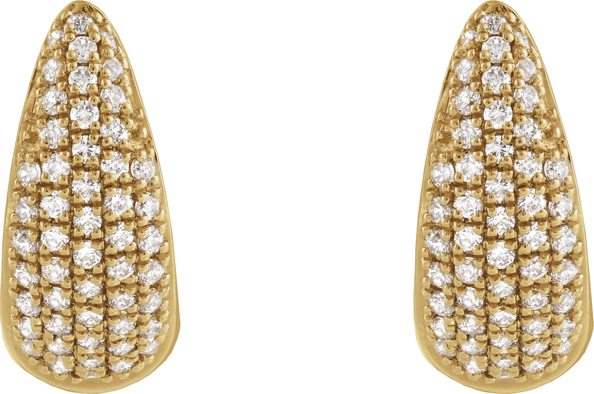 Alternative view of Pave'-Style Cluster Hoop Earring