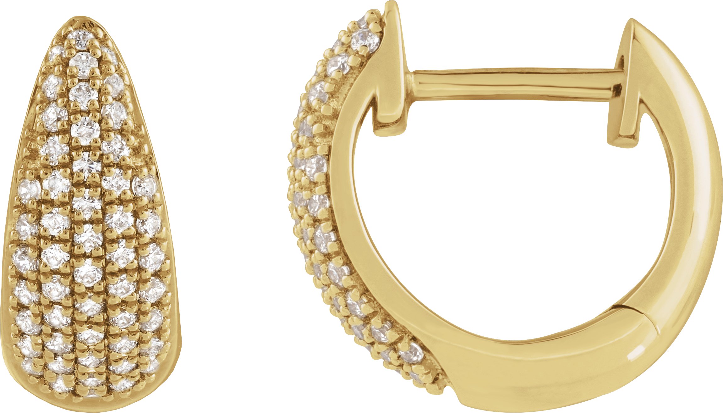 Pave'-Style Cluster Hoop Earring