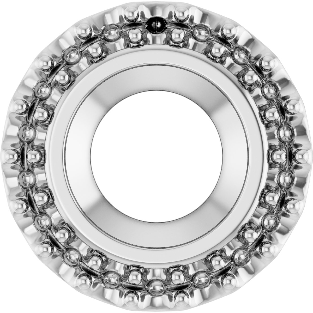 Bezel-Set Halo-Style Necklace or Pendant