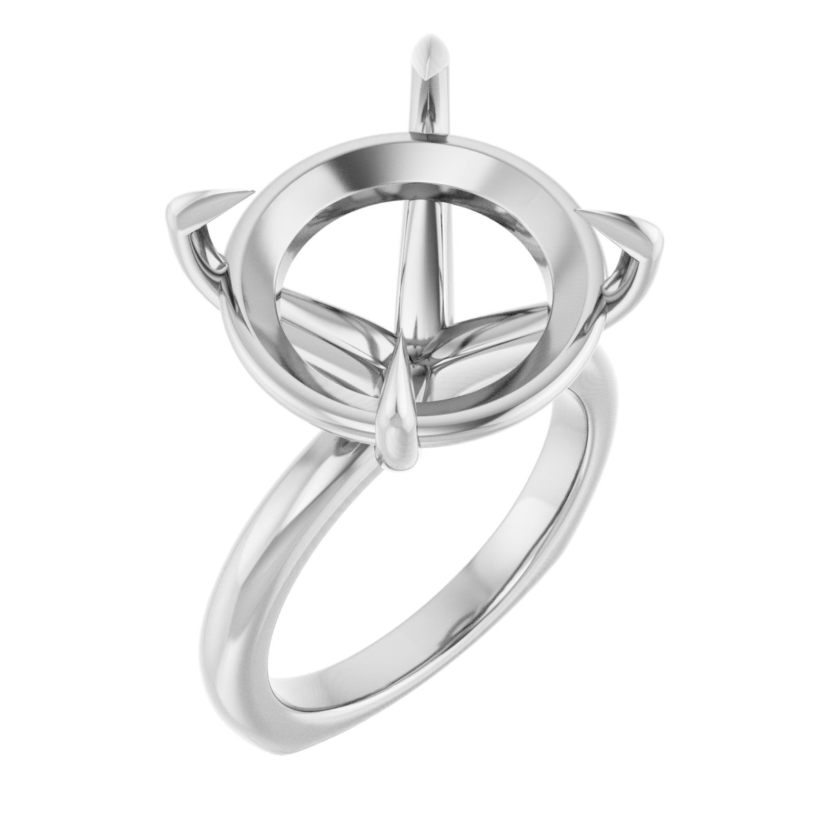 Claw-Prong Euro Shank Engagement Ring