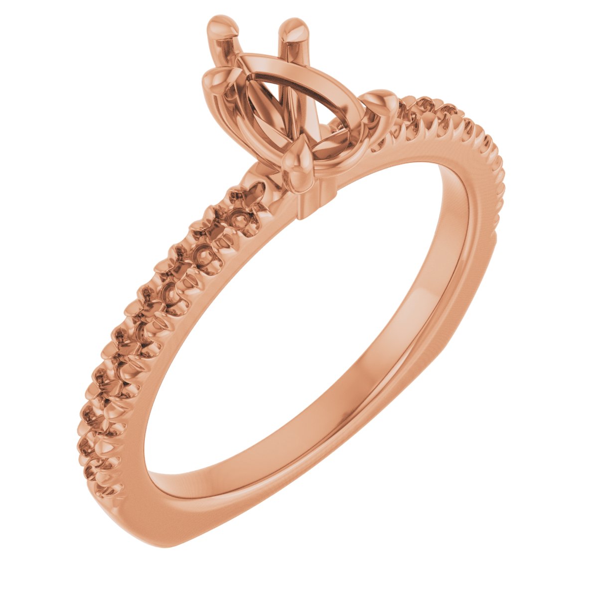 Claw-Prong Euro Shank Engagement Ring