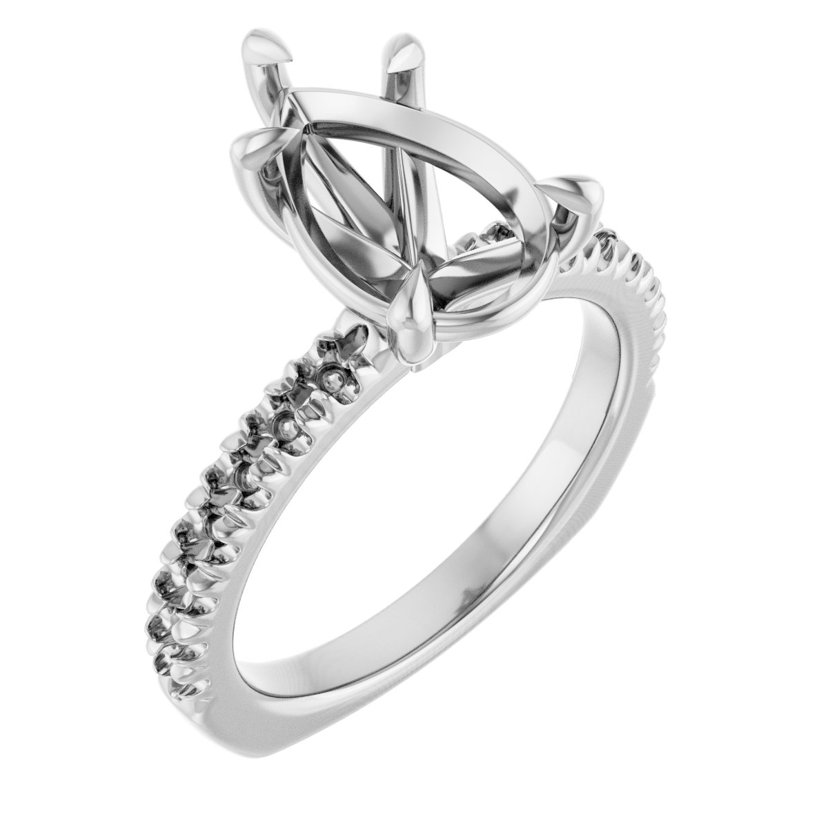 Claw-Prong Euro Shank Engagement Ring