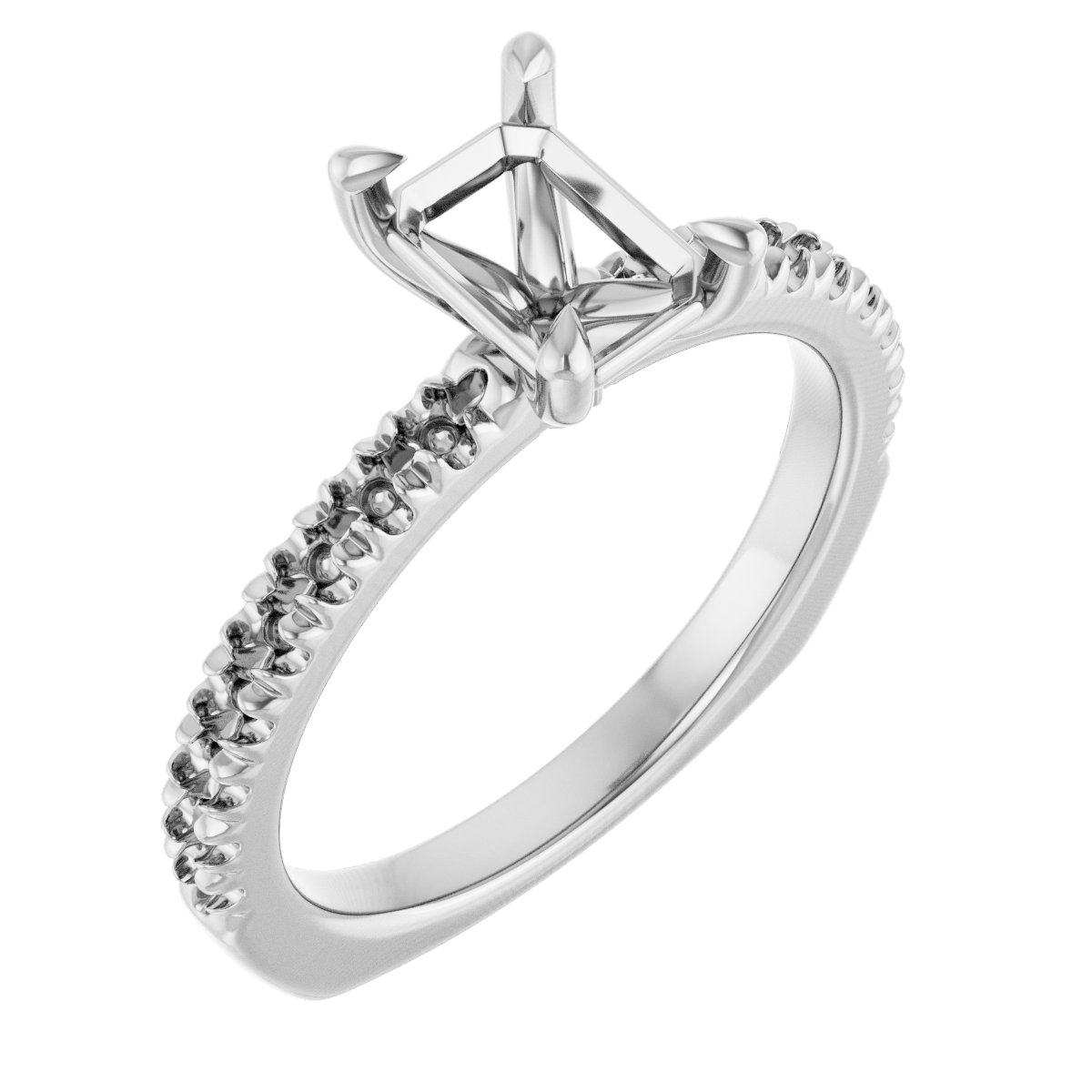 Claw-Prong Euro Shank Engagement Ring