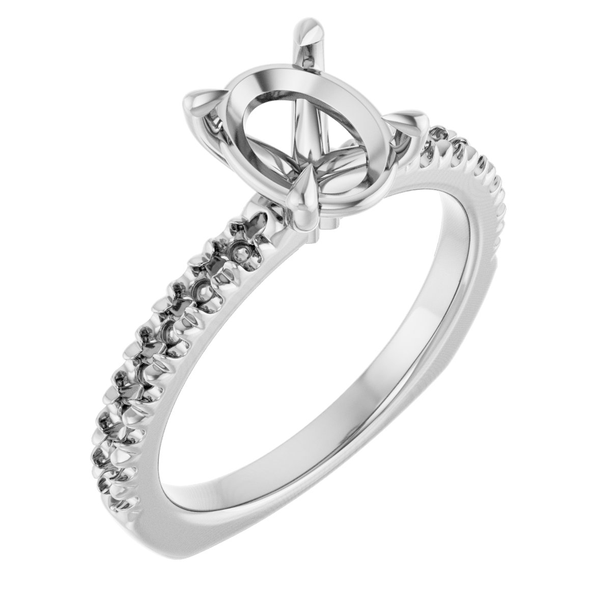 Claw-Prong Euro Shank Engagement Ring