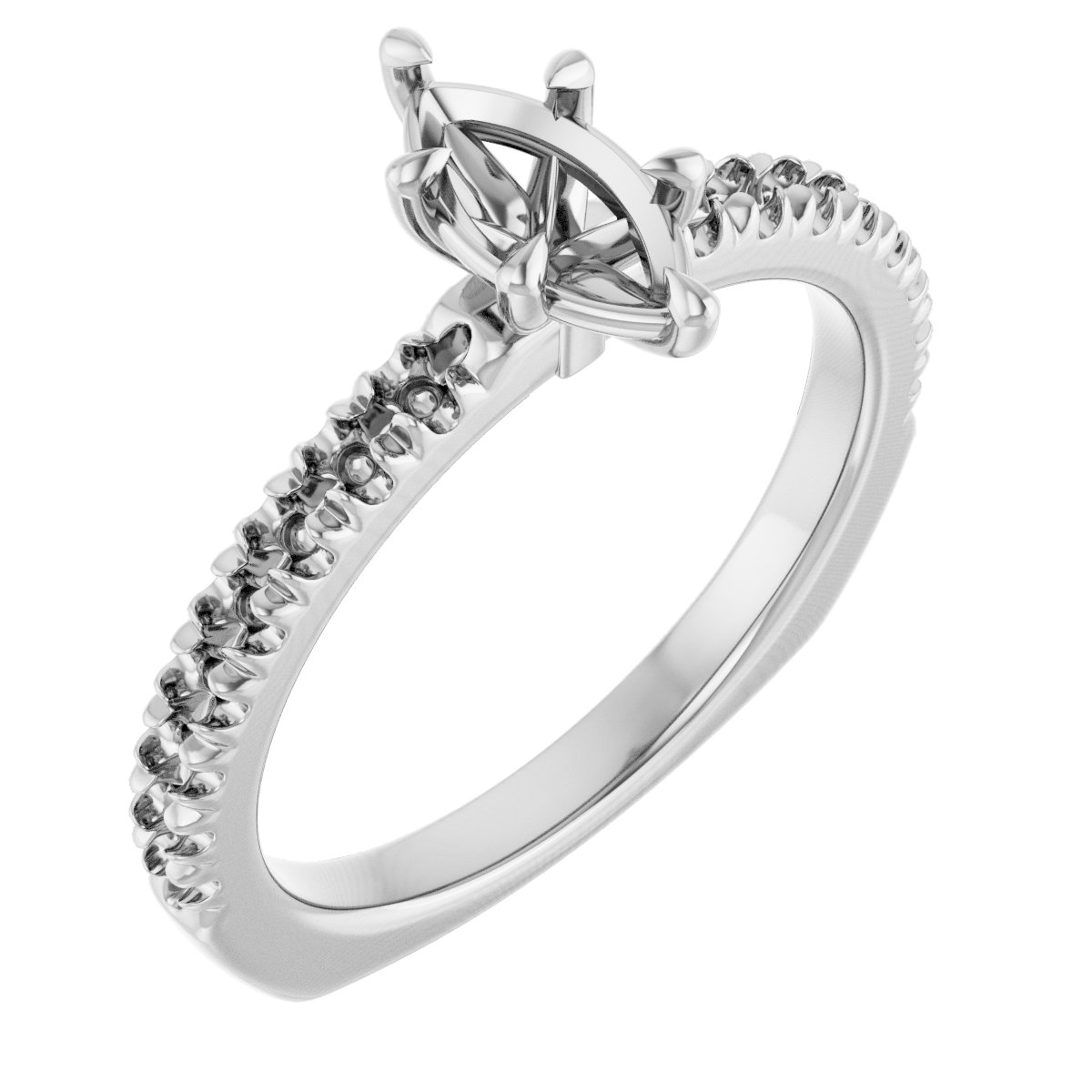 Claw-Prong Euro Shank Engagement Ring