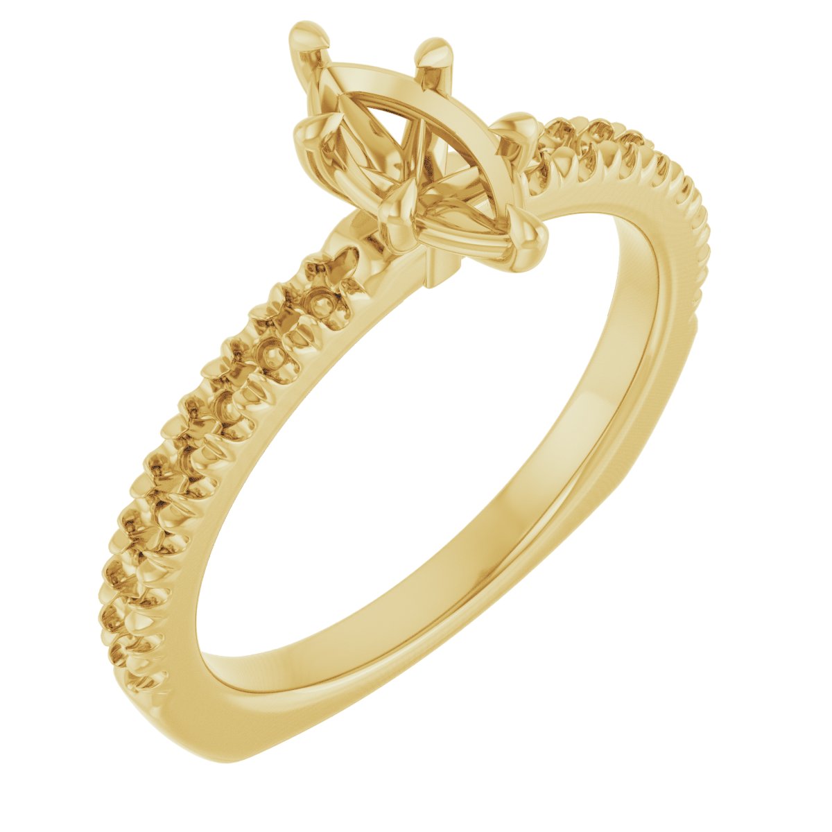 Claw-Prong Euro Shank Engagement Ring