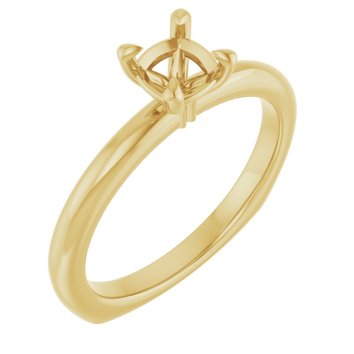 Claw-Prong Euro Shank Engagement Ring
