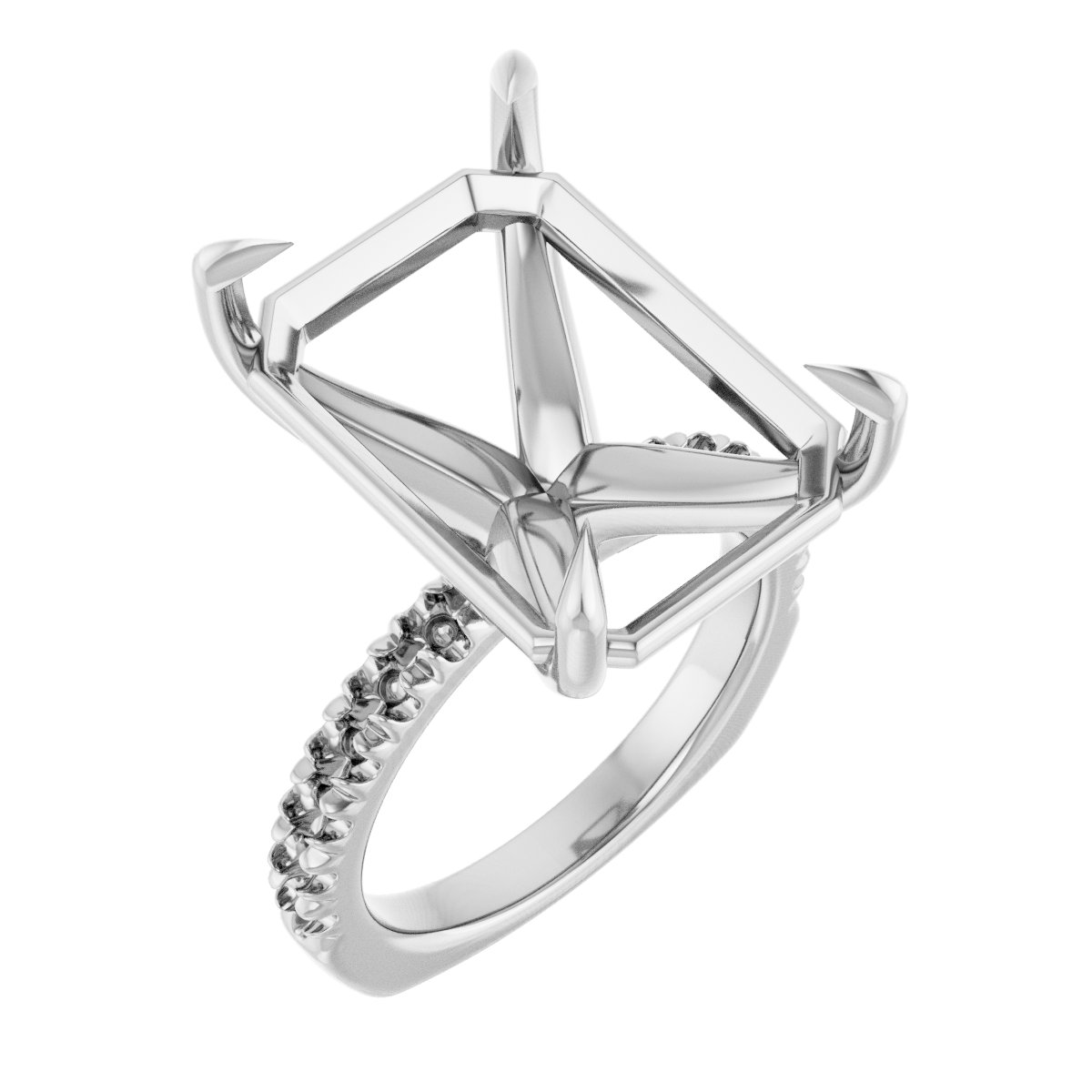 Claw-Prong Euro Shank Engagement Ring