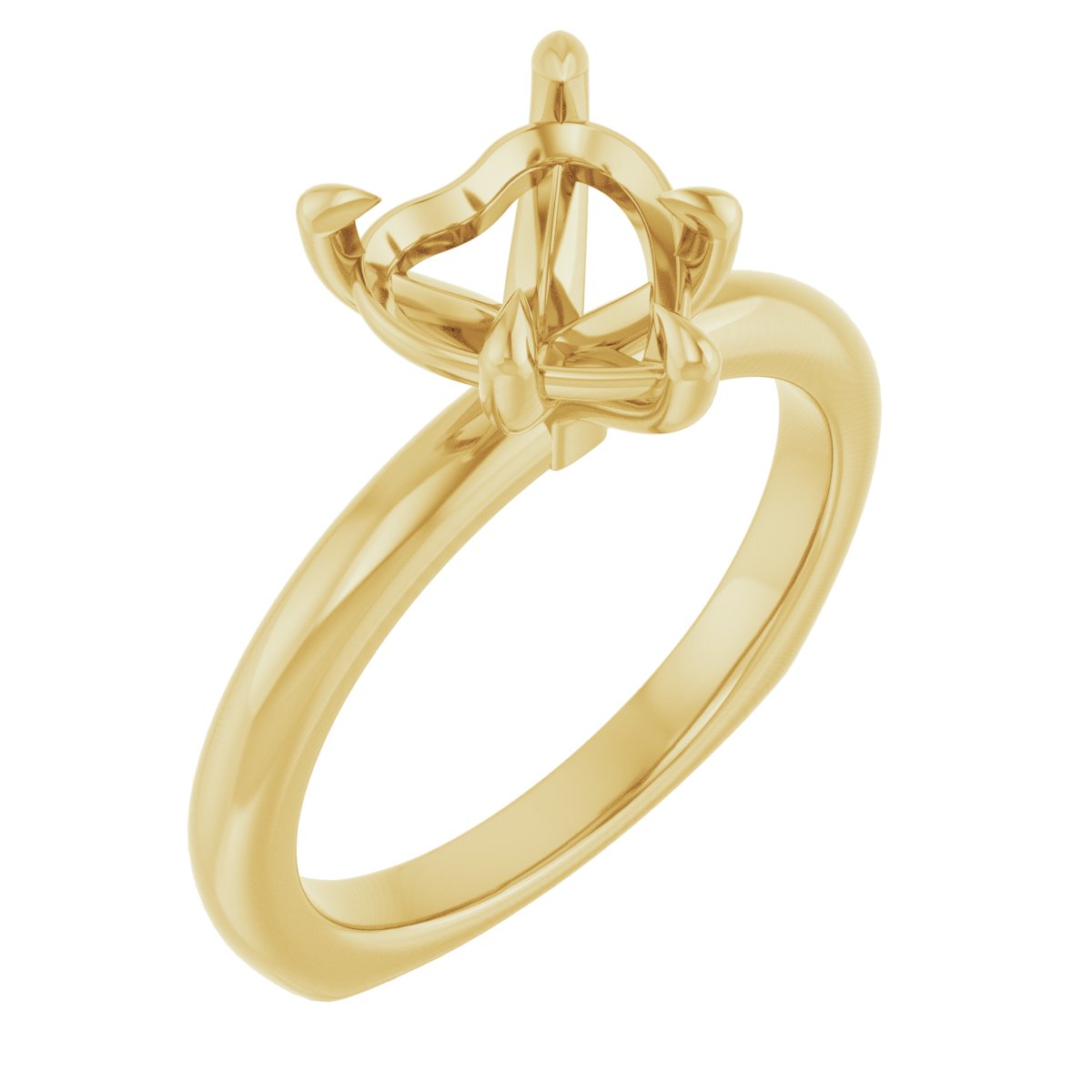 Claw-Prong Euro Shank Engagement Ring