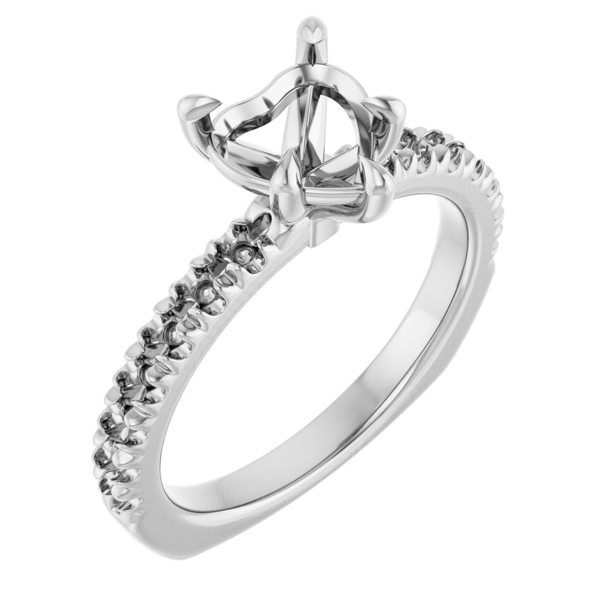 Claw-Prong Euro Shank Engagement Ring