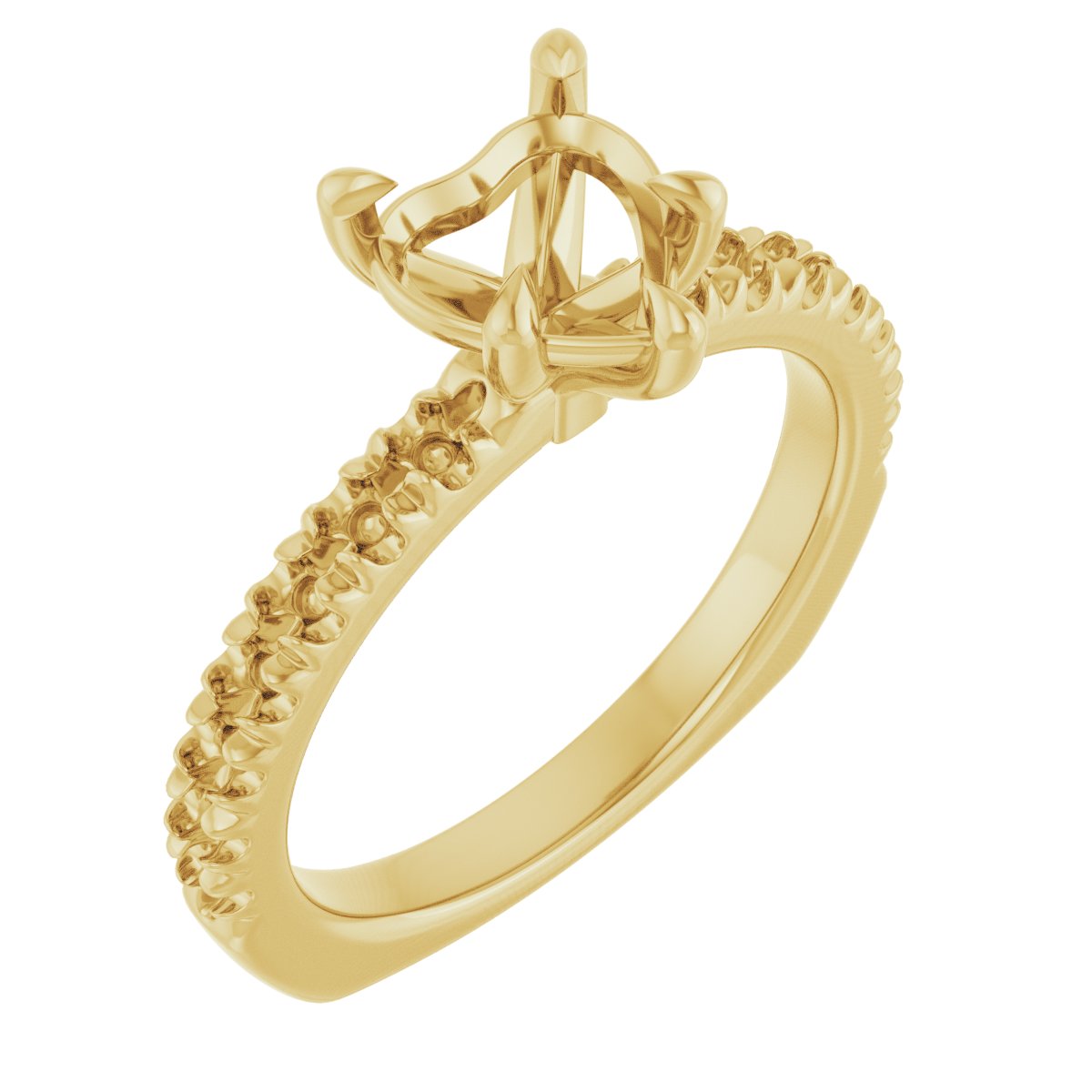 Claw-Prong Euro Shank Engagement Ring