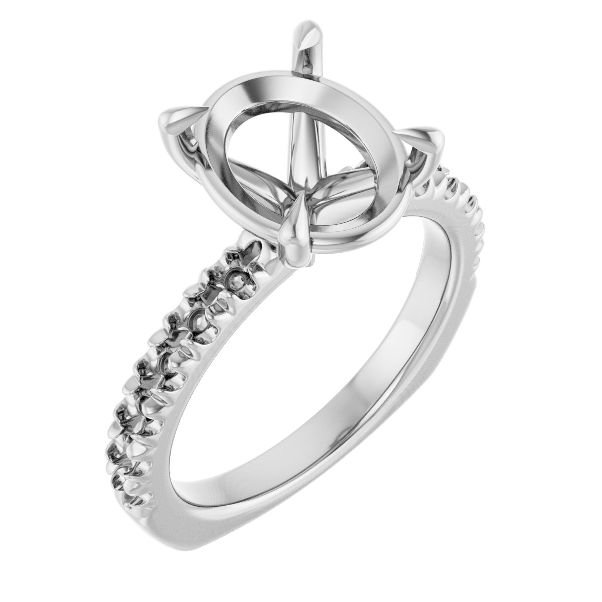 Claw-Prong Euro Shank Engagement Ring