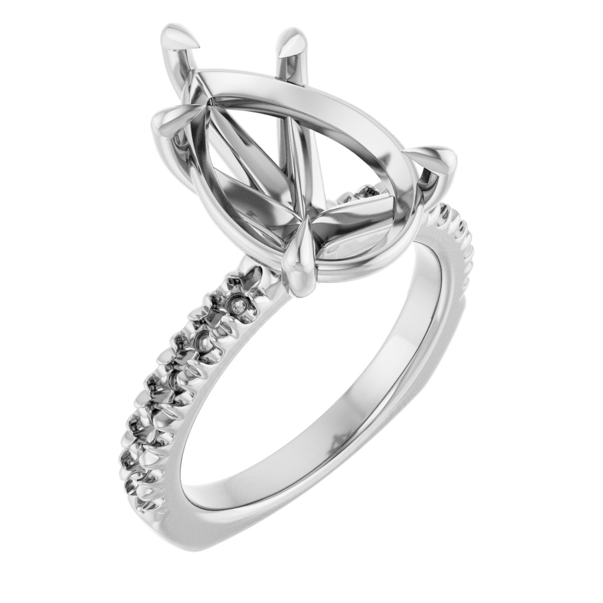 Claw-Prong Euro Shank Engagement Ring