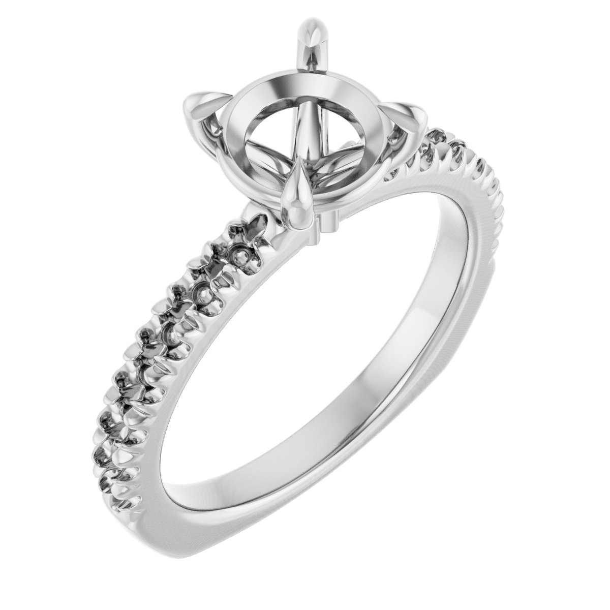 Claw-Prong Euro Shank Engagement Ring